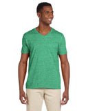Gildan-G64V-Adult Softstyle V-Neck T-Shirt-HTHR IRISH GREEN