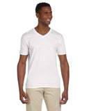 Gildan-G64V-Adult Softstyle V-Neck T-Shirt-WHITE