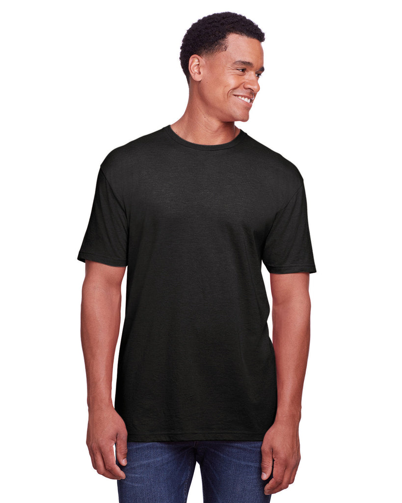 Gildan-G670-Mens Softstyle CVC T-Shirt-PITCH BLACK MIST