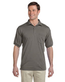 Gildan-G890-Adult 50/50 Jersey Polo with Pocket-GRAPHITE HEATHER