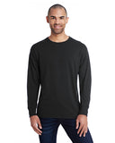 Hanes-42L0-Mens 4.5 oz 60/40 Ringspun Cotton/Polyester X-Temp Long-Sleeve T-Shirt-BLACK