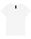 Hanes-42VT-Ladies Perfect-T Triblend V-Neck T-shirt-ECO WHITE
