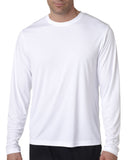 Hanes-482L-Adult Cool DRI with FreshIQ Long-Sleeve Performance T-Shirt-WHITE