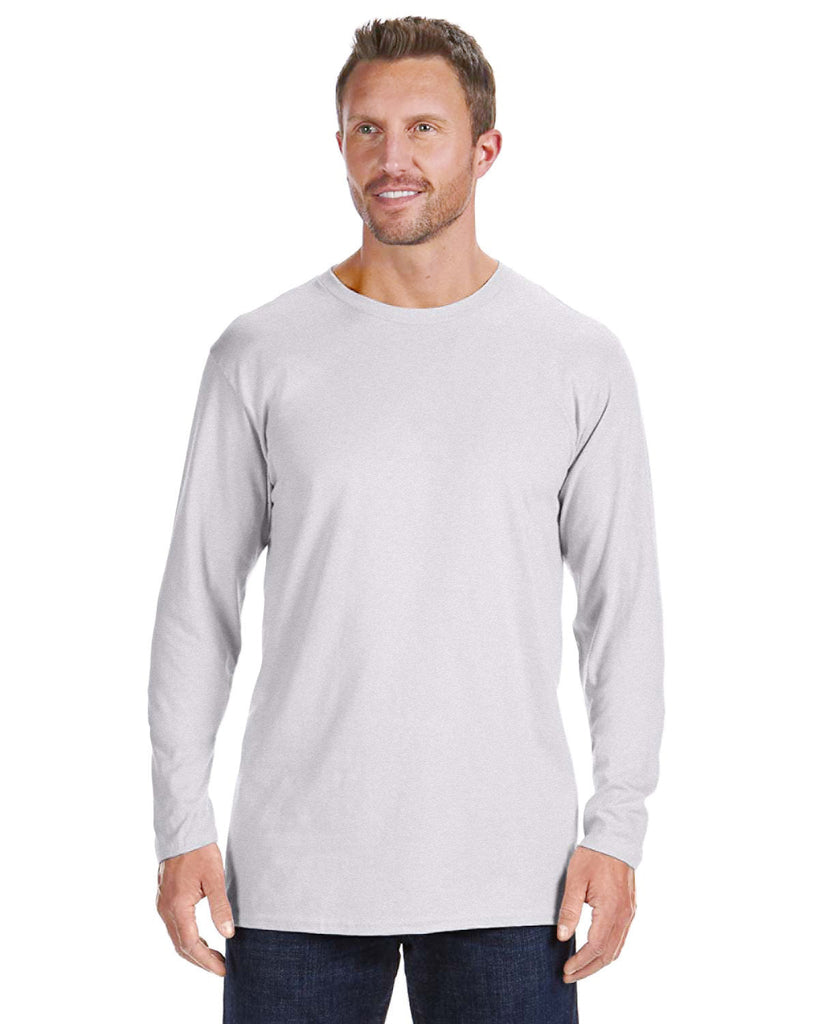 Hanes-498L-Adult Perfect-T Long-Sleeve T-Shirt-ASH