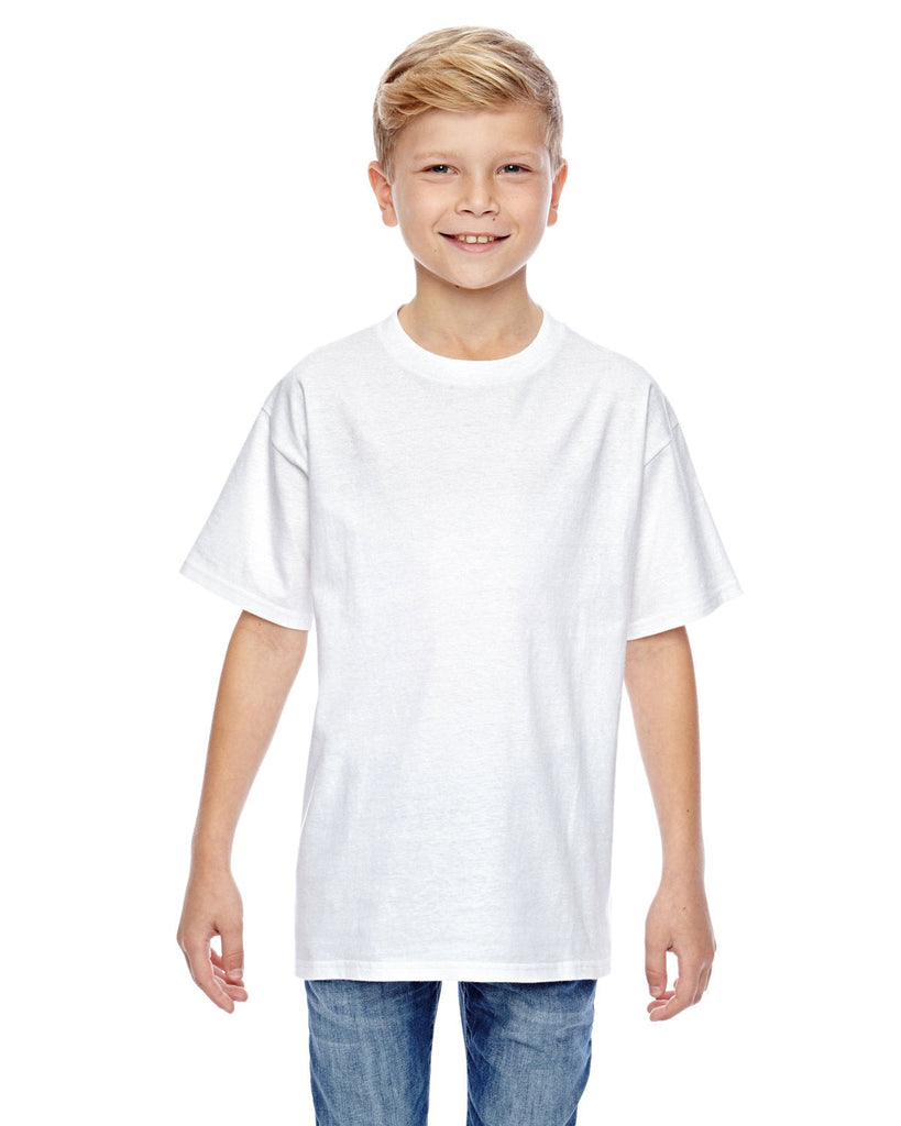 Hanes-498Y-Youth Perfect-T T-Shirt-WHITE
