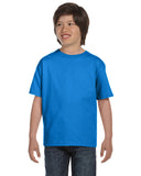 Hanes-5480-Youth Essential-T T-Shirt-BLUEBELL BREEZE