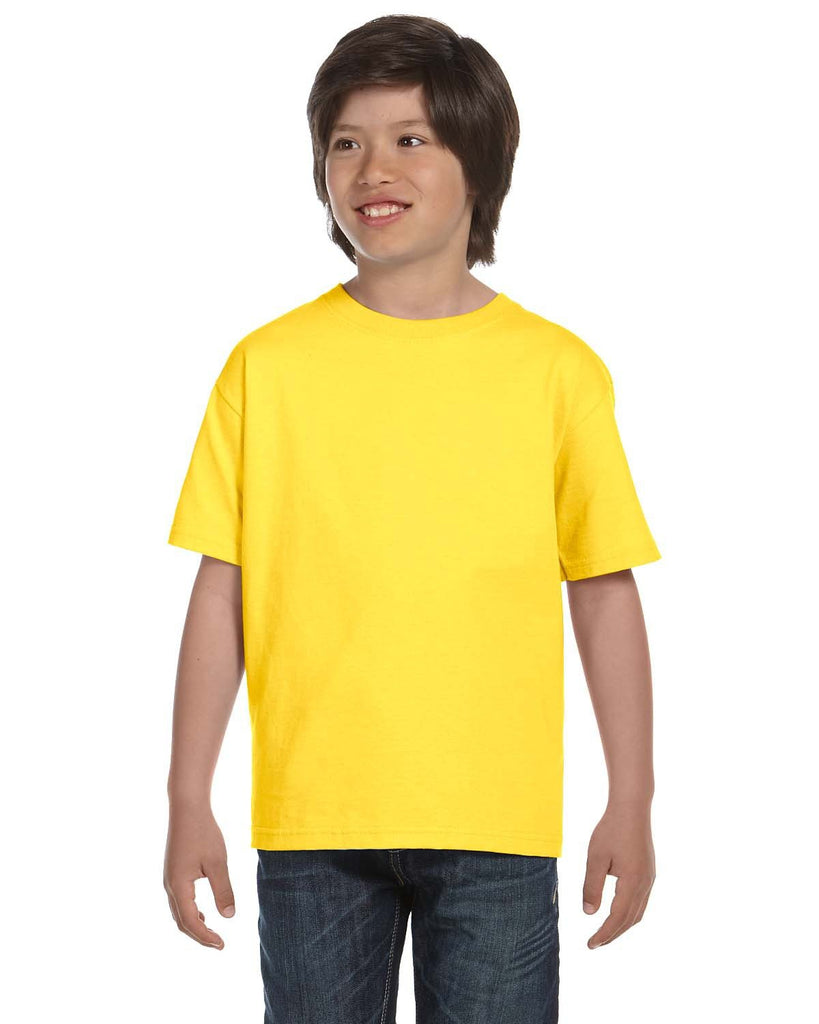 Hanes-5480-Youth Essential-T T-Shirt-YELLOW