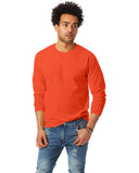 Hanes-5586-Adult Authentic-T Long-Sleeve T-Shirt-ORANGE