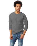 Hanes-5586-Adult Authentic-T Long-Sleeve T-Shirt-SMOKE GRAY