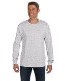 Hanes-5596-Mens Authentic-T Long-Sleeve Pocket T-Shirt-ASH