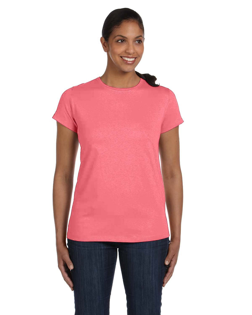Hanes-5680-Ladies Essential-T T-Shirt-CHARISMA CORAL