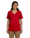 Hanes-5780-Ladies Essential-T V-Neck T-Shirt-DEEP RED