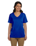 Hanes-5780-Ladies Essential-T V-Neck T-Shirt-DEEP ROYAL
