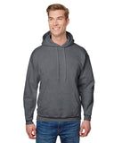 Hanes-F170-Adult 9.7 oz. Ultimate Cotton 90/10 Pullover Hooded Sweatshirt-CHARCOAL HEATHER