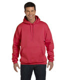 Hanes-F170-Adult 9.7 oz. Ultimate Cotton 90/10 Pullover Hooded Sweatshirt-DEEP RED