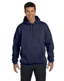 Hanes-F170-Adult 9.7 oz. Ultimate Cotton 90/10 Pullover Hooded Sweatshirt-NAVY