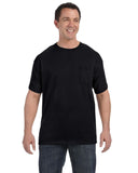 Hanes-H5590-Mens Authentic-T Pocket T-Shirt-BLACK