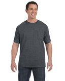 Hanes-H5590-Mens Authentic-T Pocket T-Shirt-CHARCOAL HEATHER