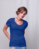 Hanes-MO150-Ladies Modal Triblend Scoop T-Shirt-ROYAL TRIBLEND