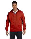 Hanes-P180-Adult 7.8 oz. EcoSmart 50/50 Full-Zip Hooded Sweatshirt-DEEP RED
