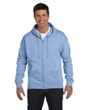 Hanes-P180-Adult 7.8 oz. EcoSmart 50/50 Full-Zip Hooded Sweatshirt-LIGHT BLUE