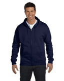 Hanes-P180-Adult 7.8 oz. EcoSmart 50/50 Full-Zip Hooded Sweatshirt-NAVY