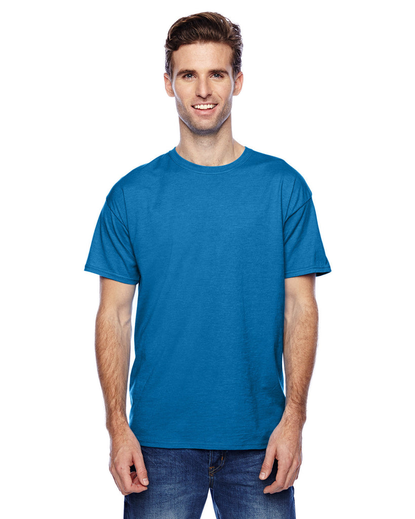 Hanes-P4200-Unisex X-Temp Performance T-Shirt-NEON BLUE HTHR