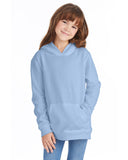Hanes-P473-Youth 7.8 oz. EcoSmart 50/50 Pullover Hooded Sweatshirt-LIGHT BLUE