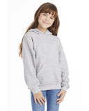 Hanes-P473-Youth 7.8 oz. EcoSmart 50/50 Pullover Hooded Sweatshirt-LIGHT STEEL