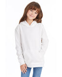 Hanes-P473-Youth 7.8 oz. EcoSmart 50/50 Pullover Hooded Sweatshirt-WHITE