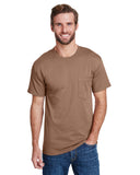 Hanes-W110-Adult Workwear Pocket T-Shirt-ARMY BROWN