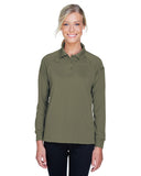 Harriton-M211LW-Ladies Advantage Snag Protection Plus Long-Sleeve Tactical Polo-TACTICAL GREEN