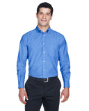 Harriton-M600-Mens Long-Sleeve Oxford with Stain-Release-FRENCH BLUE