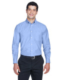 Harriton-M600-Mens Long-Sleeve Oxford with Stain-Release-LIGHT BLUE