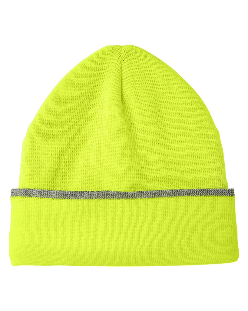Harriton-M803-ClimaBloc Lined Reflective Beanie-SAFETY YELLOW