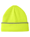 Harriton-M803-ClimaBloc Lined Reflective Beanie-SAFETY YELLOW