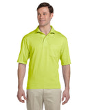 Jerzees-436P-Adult SpotShield Pocket Jersey Polo-SAFETY GREEN