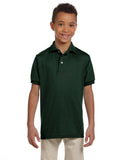 Jerzees-437Y-Youth SpotShield Jersey Polo-FOREST GREEN