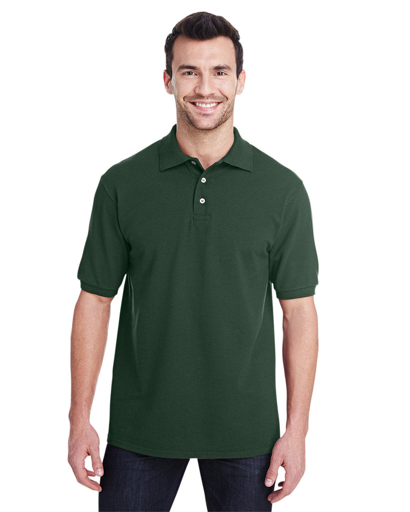 Jerzees-443MR-Adult Piqué Polo-FOREST GREEN