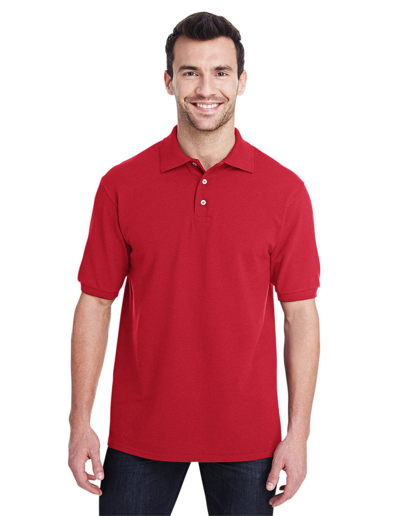 Jerzees-443MR-Adult Piqué Polo-TRUE RED