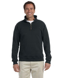 Jerzees-4528-Adult Super Sweats NuBlend Fleece Quarter-Zip Pullover-BLACK