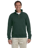 Jerzees-4528-Adult Super Sweats NuBlend Fleece Quarter-Zip Pullover-FOREST GREEN