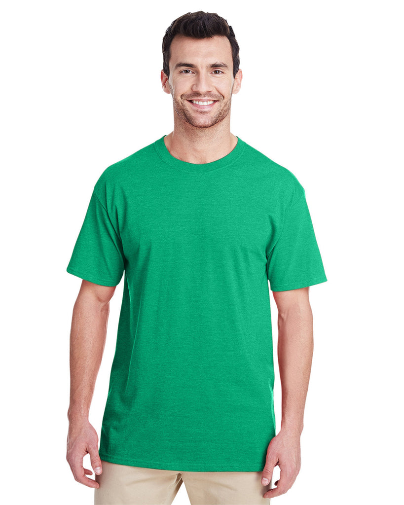 Jerzees-460R-Adult 4.6 oz. Premium Ringspun T-Shirt-IRISH GREEN HTHR