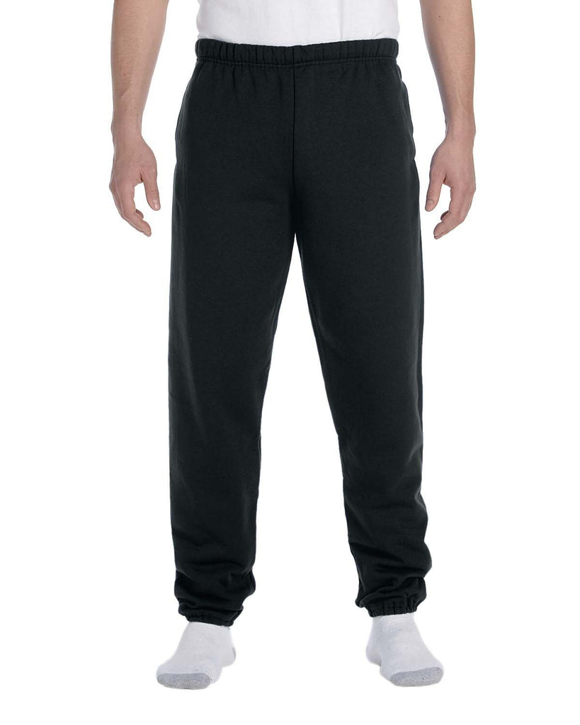 Jerzees-4850P-Adult Super Sweats NuBlend Fleece Pocketed Sweatpants-BLACK