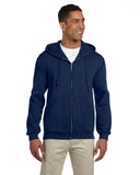 Jerzees-4999-Adult 9.5 oz Super Sweats NuBlend Fleece Full-Zip Hooded Sweatshirt-J NAVY