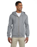 Jerzees-4999-Adult 9.5 oz Super Sweats NuBlend Fleece Full-Zip Hooded Sweatshirt-OXFORD