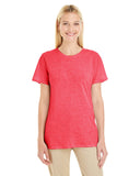 Jerzees-601WR-Ladies TRI-BLEND T-Shirt-FIERY RED HTHR