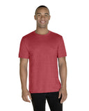 Jerzees-88MR-Adult Snow Heather T-Shirt-RED SNOW HEATHER