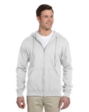 Jerzees-993-Adult 8 oz. NuBlend Fleece Full-Zip Hooded Sweatshirt-ASH