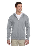 Jerzees-993-Adult 8 oz. NuBlend Fleece Full-Zip Hooded Sweatshirt-ATHLETIC HEATHER